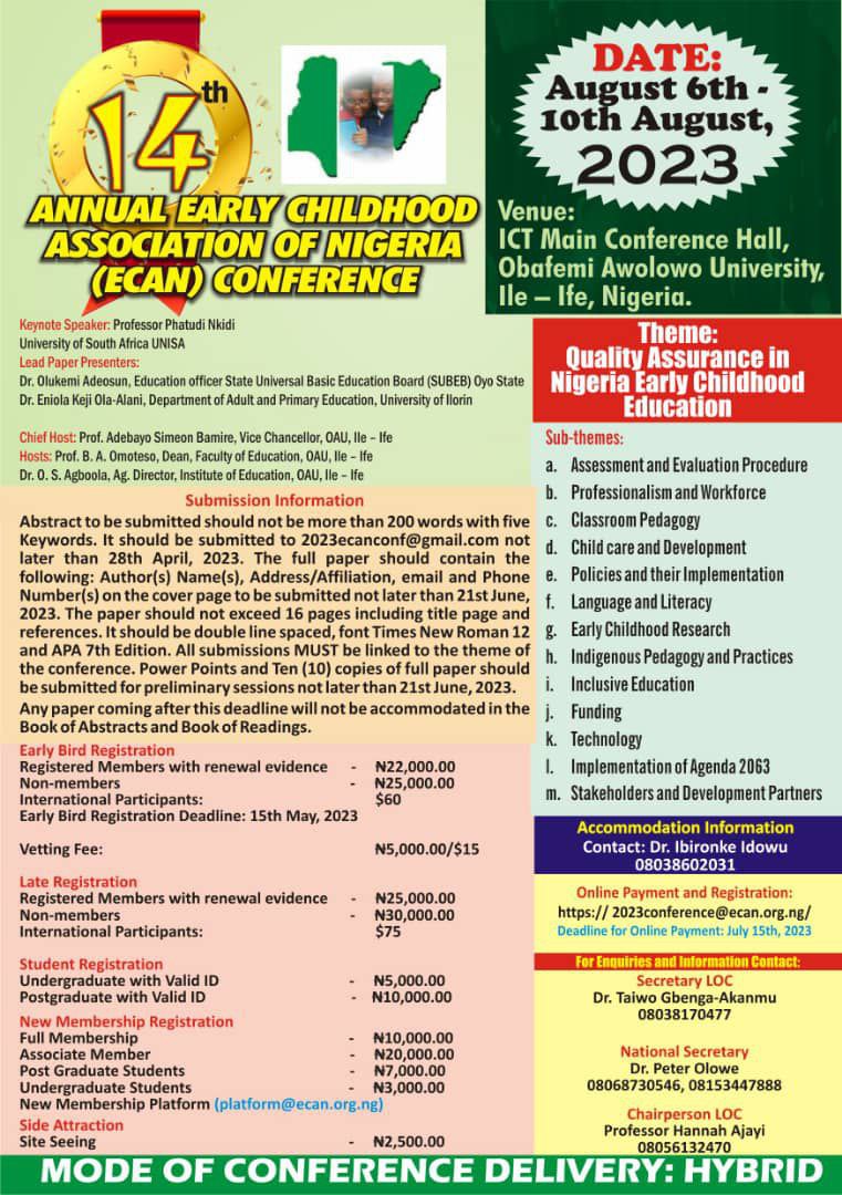 14th Annual National Conference Quality Assurance in Nigeria Early